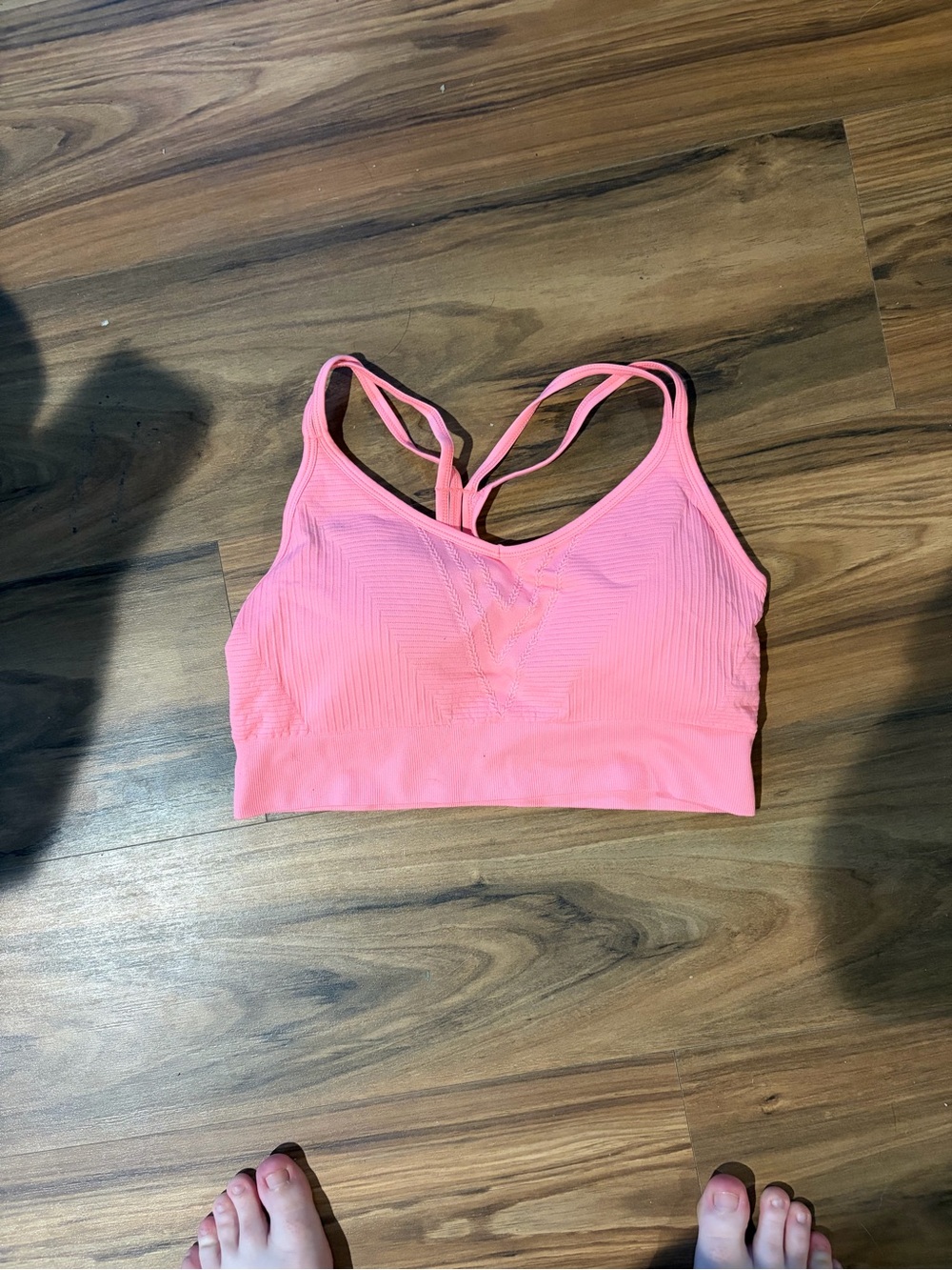 all in motion Coral Pink Strappy Seamless Sports Bra
